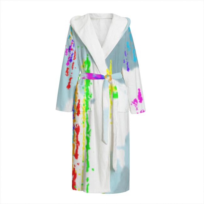 Bunter Bademantel Alec aus Flanell – flauschig & farbenfroh, Größen S–2XL